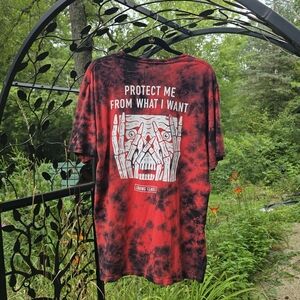 Lurking Class by Sketchy Tank Tie-Dye Graphic Tee “Protect Me From What I Want”